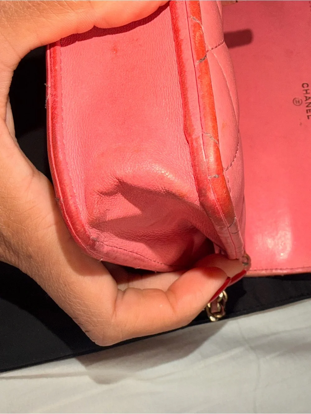 CHANEL Pink Quilted Flap Crossbody with Gold CC mini Bag